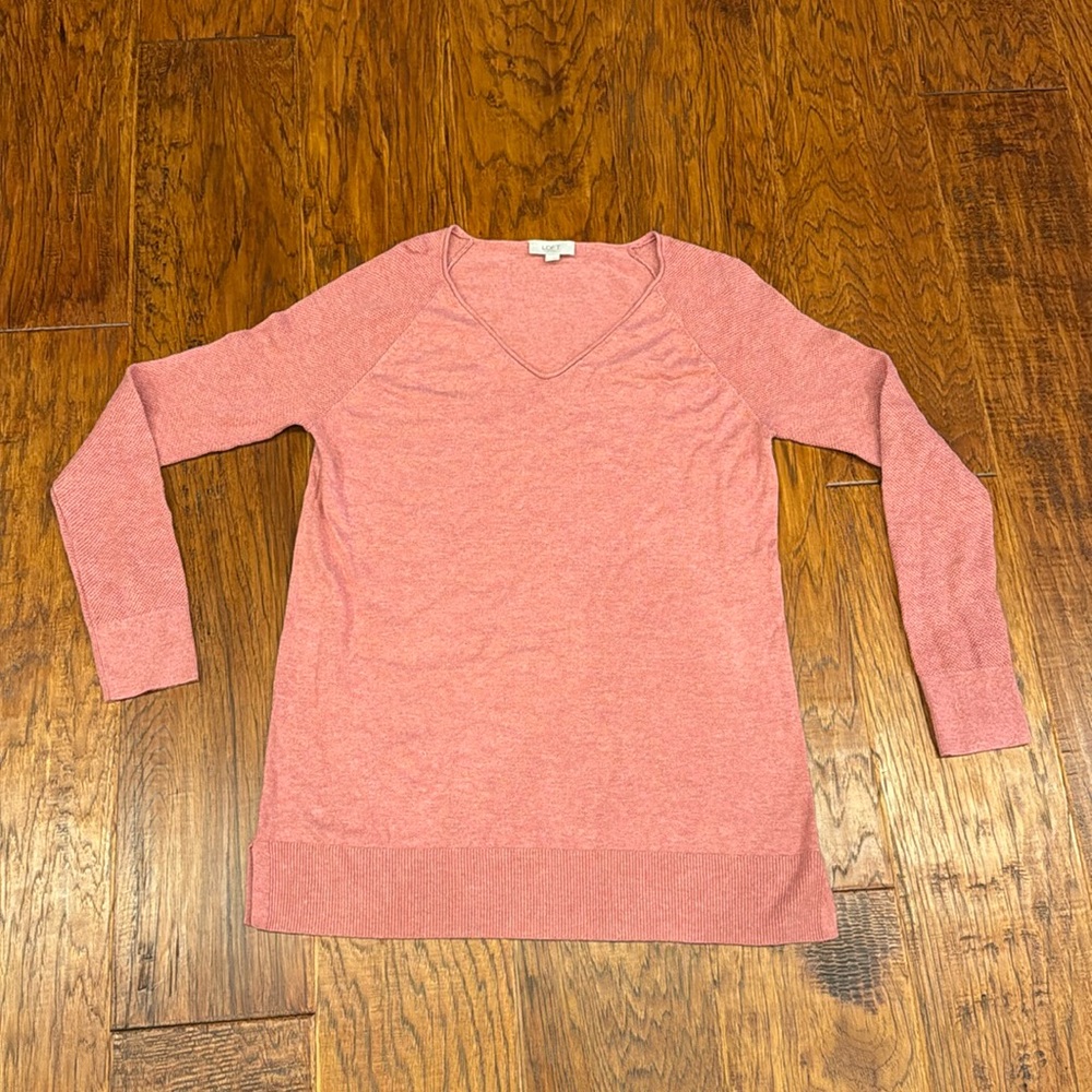 Loft. Pink sweater. Size large